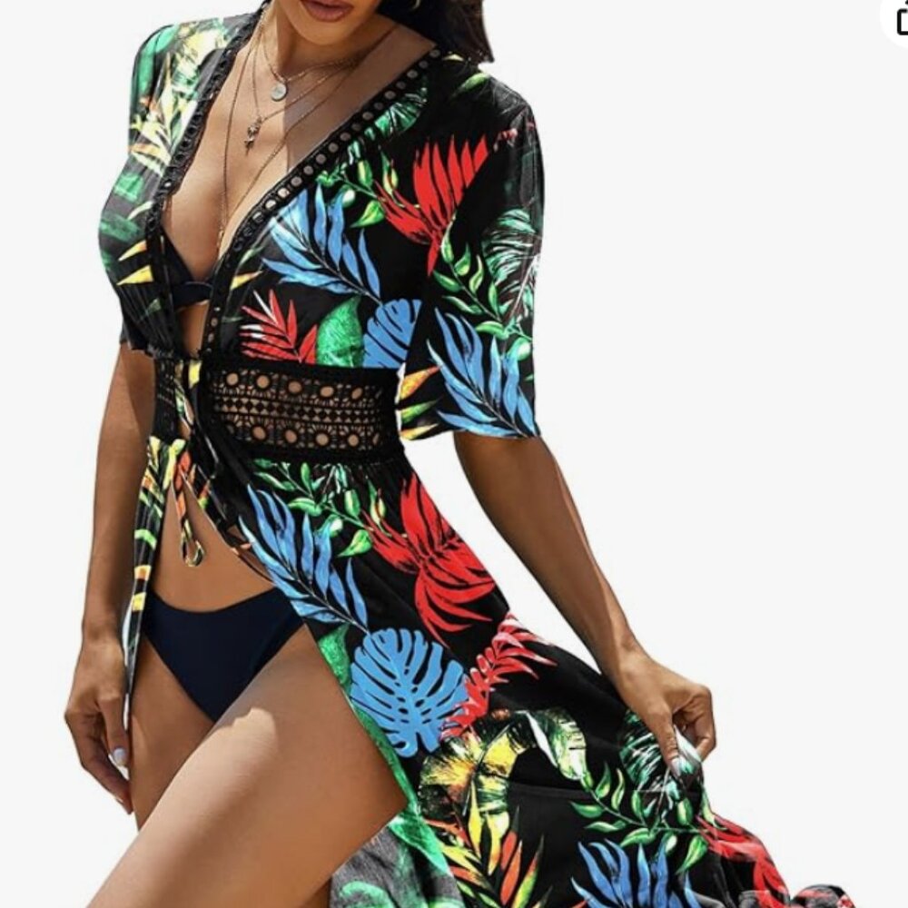 Ekouaer Women's Swimwear Cover Up-Size L
